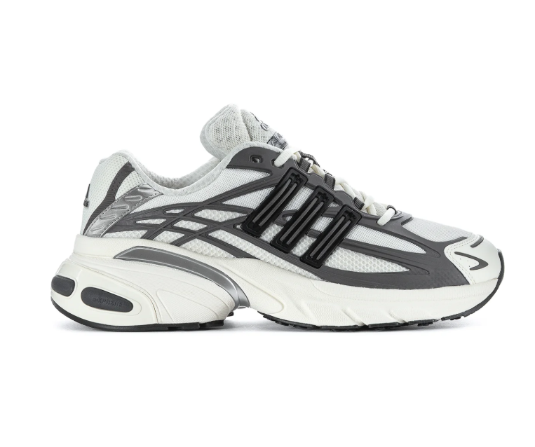 adidas Adistar White and Gray Chunky Sneakers with Silver Accents