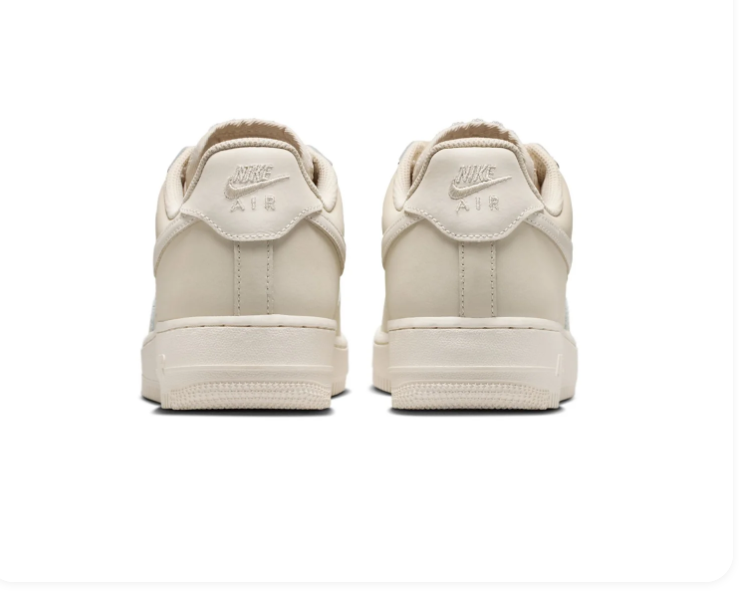 Nike Air Force 1 Cream Low-Top Sneakers with Ribbon Laces