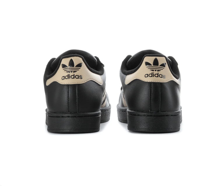 adidas Superstar Black and Cream Shell-Toe Sneakers