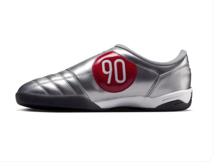 Nike Total 90 III Metallic Silver and Red Low-Top Sneakers