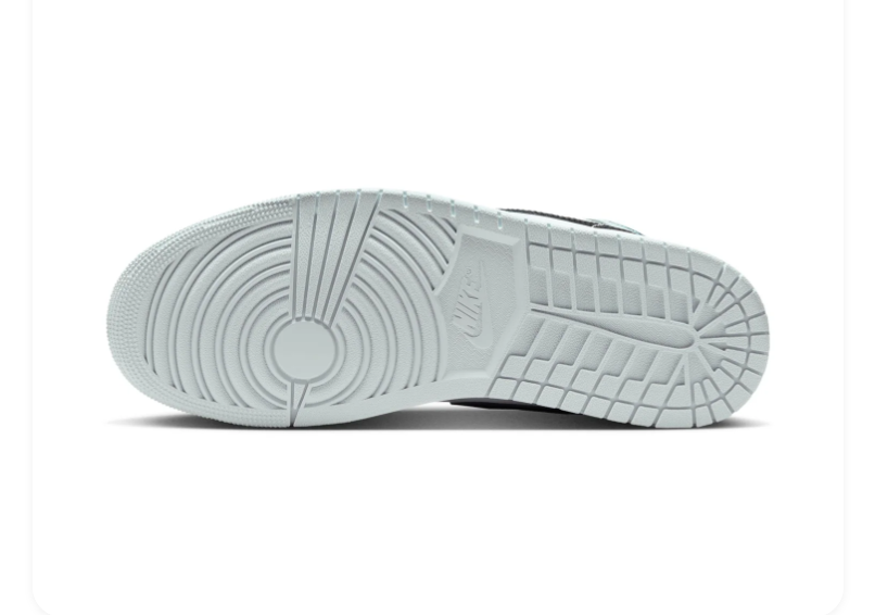 Air Jordan 1 Mid Pale Blue, Black and White Sneakers