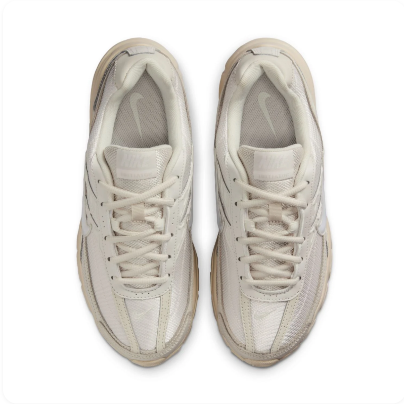 Nike Cream and Beige Retro-Inspired Sneakers