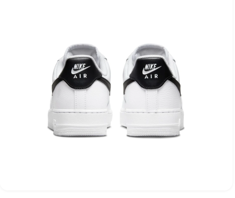 Nike Air Force 1 White and Black Low-Top Sneakers