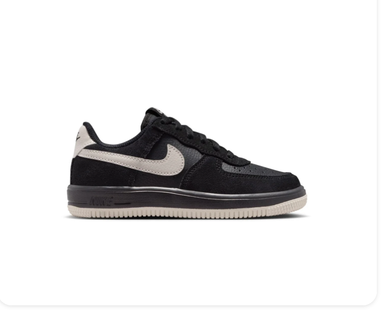 Nike Force 1 Black and Cream Low-Top Sneakers
