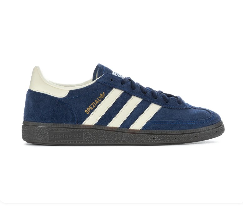 adidas Handball Spezial Navy and Cream Sneakers with Dark Sole