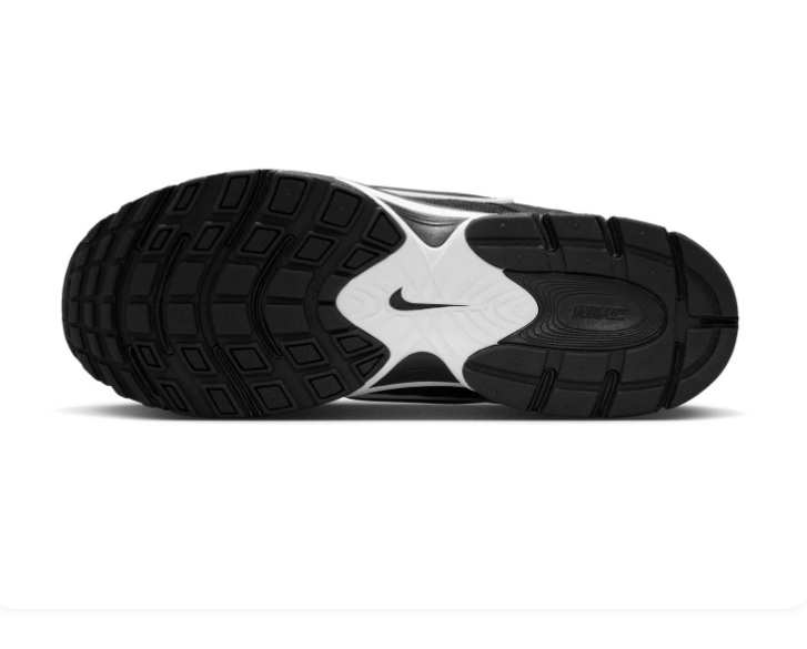 Nike Black and Silver Low-Top Sneakers with Sculpted Sole