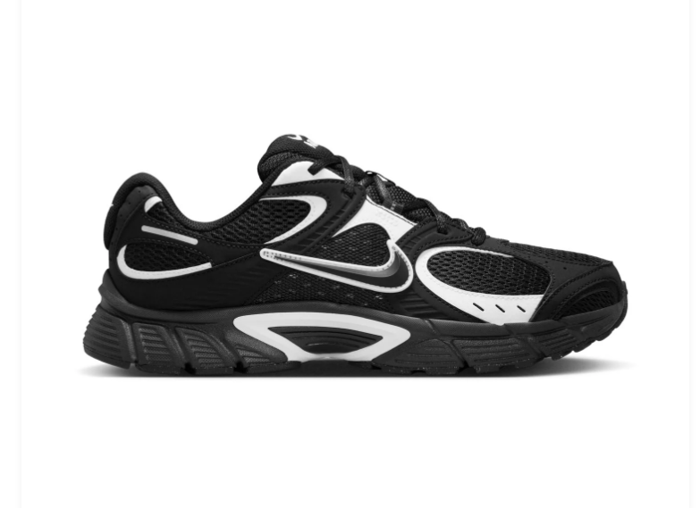 Nike Black and Silver Low-Top Sneakers with Sculpted Sole