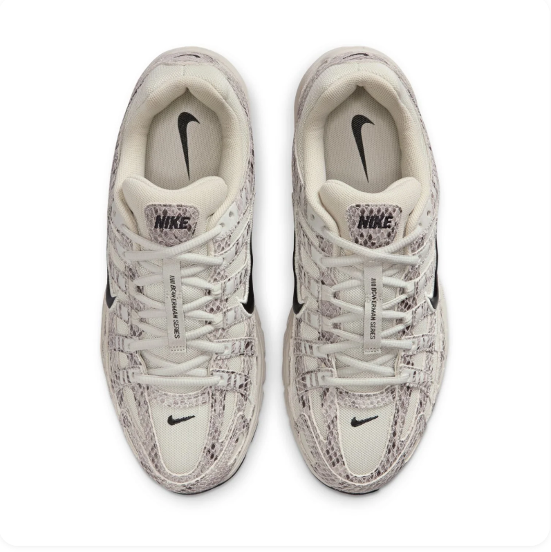 Nike P-6000 Cream and Snakeskin-Print Sneakers