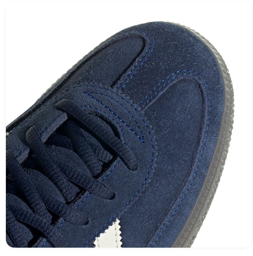 adidas Handball Spezial Navy and Cream Sneakers with Dark Sole