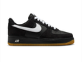 Nike Air Force 1 Black and White Low-Top Sneakers with Gum Sole