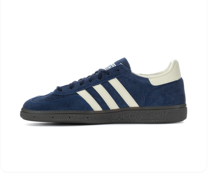 adidas Handball Spezial Navy and Cream Sneakers with Dark Sole