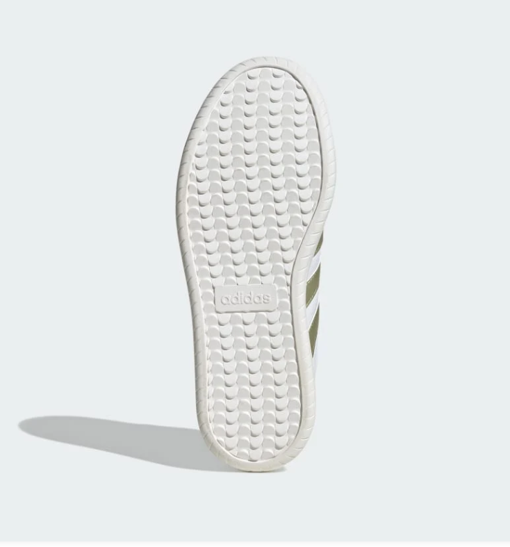 adidas White and Metallic Gold Low-Top Sneakers