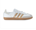 adidas Samba White and Metallic Gold Sneakers with Gum Sole