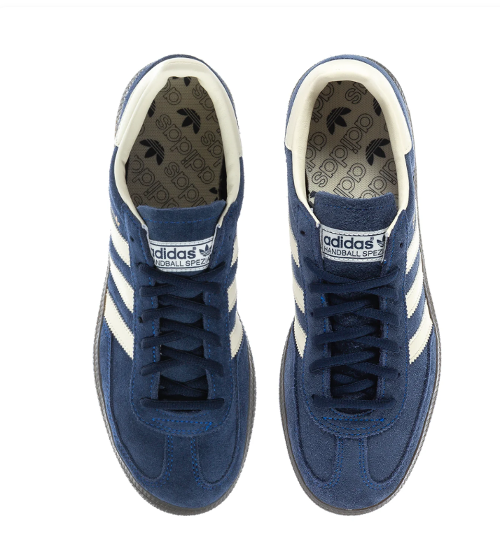 adidas Handball Spezial Navy and Cream Sneakers with Dark Sole
