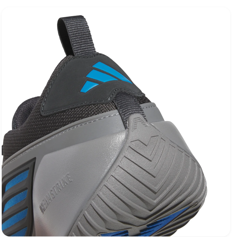 adidas Black and Gray Basketball Shoes with Blue Accents