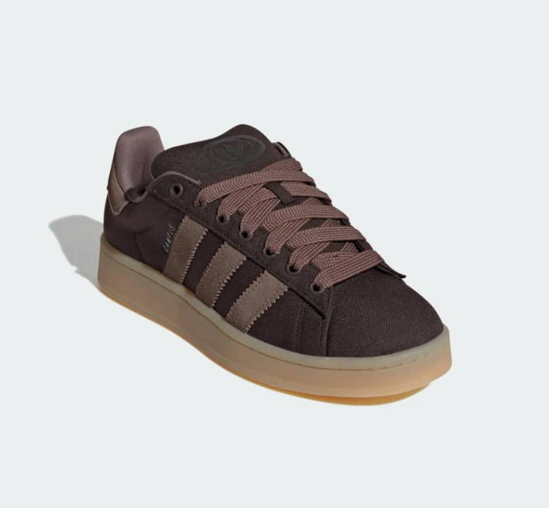 adidas Campus Dark Brown and Taupe Sneakers with Gum-Colored Sole
