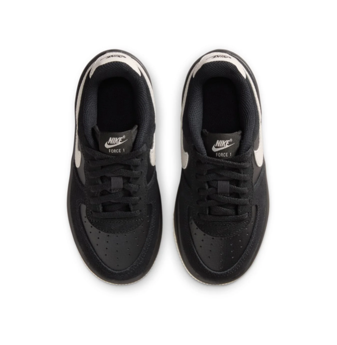 Nike Force 1 Black and Cream Low-Top Sneakers