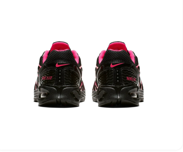 Nike Air Black and Hot Pink Low-Top Sneakers with Silver Swoosh