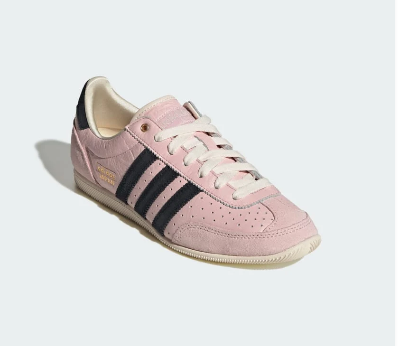 adidas Japan Pink and Black Low-Profile Sneakers with Cream Sole