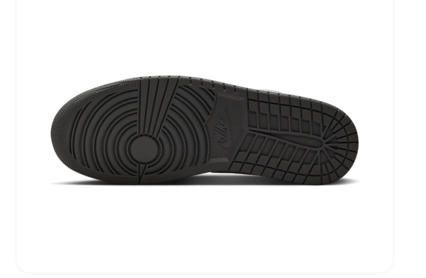 Air Jordan 1 Low Charcoal Grey and White Sneakers
