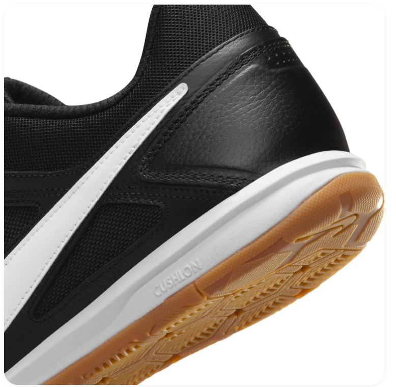 Nike Black and White Low-Top Sneakers with Gum Sole