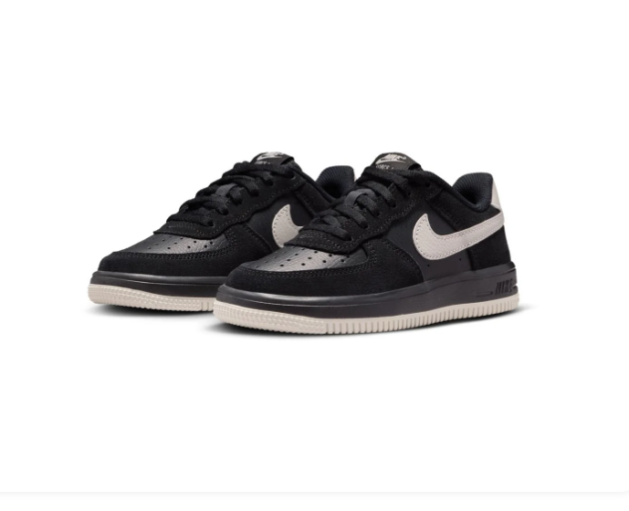 Nike Force 1 Black and Cream Low-Top Sneakers