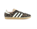 adidas Leopard Print Low-Top Sneakers with White Stripes and Pale Gum Sole
