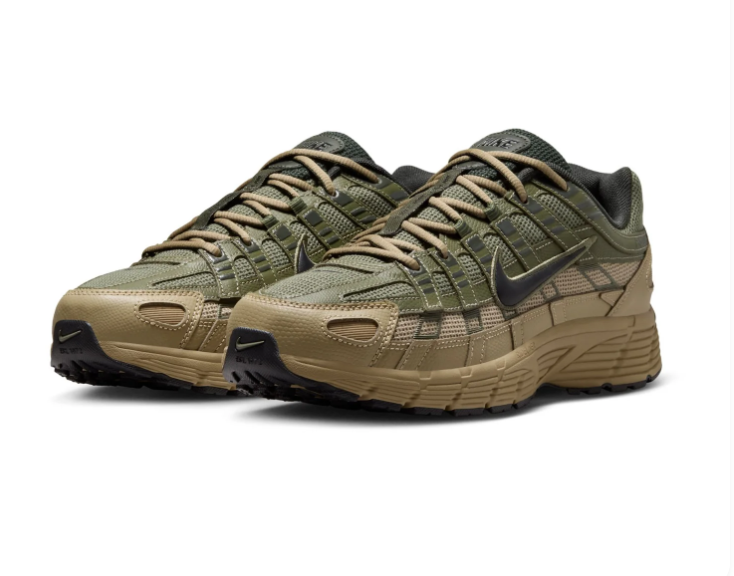 Nike Olive and Khaki Retro-Inspired Sneakers