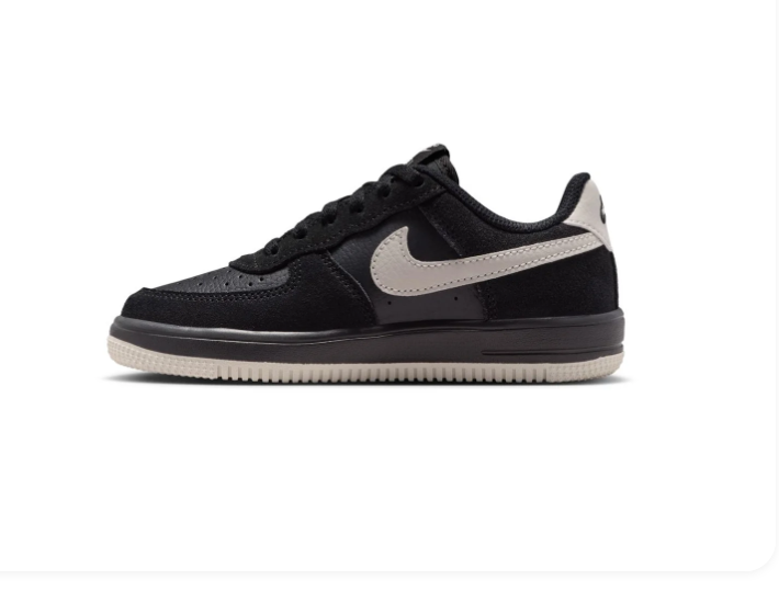 Nike Force 1 Black and Cream Low-Top Sneakers