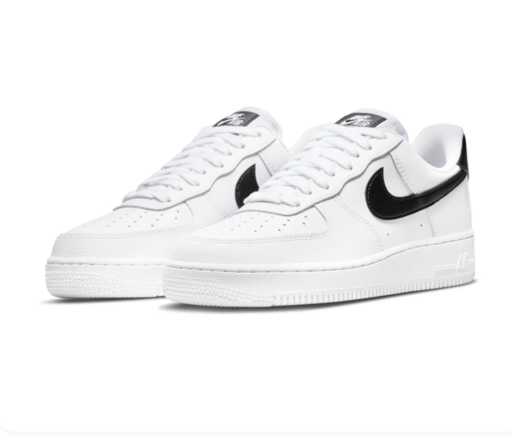 Nike Air Force 1 White and Black Low-Top Sneakers