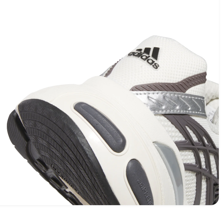 adidas Adistar White and Gray Chunky Sneakers with Silver Accents