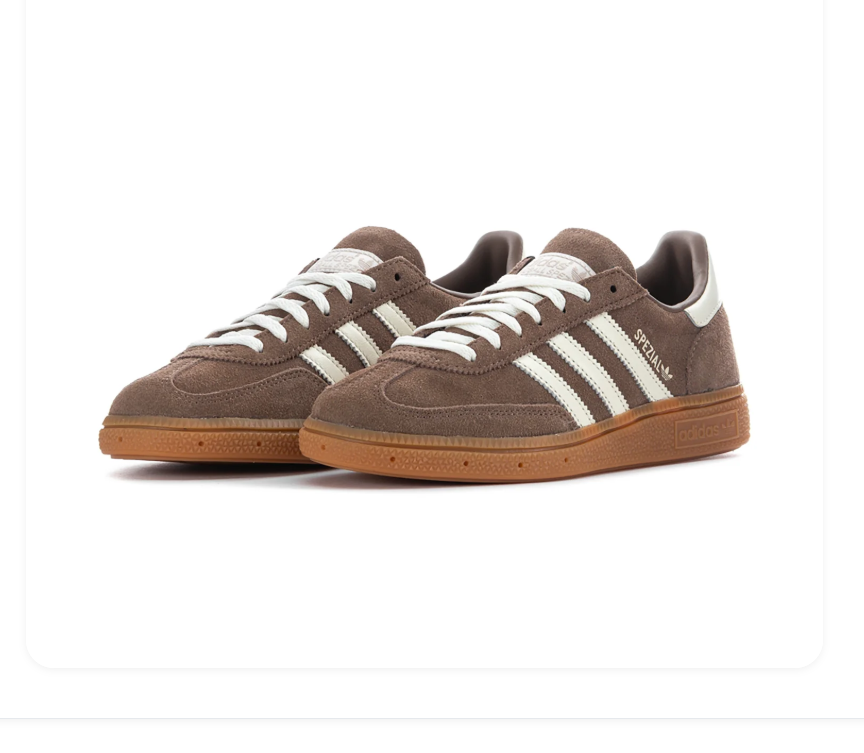 adidas Handball Spezial Brown and Cream Sneakers with Gum Sole