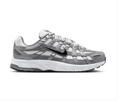 Nike P-6000 Grey and White Sneakers with Black Swooshes