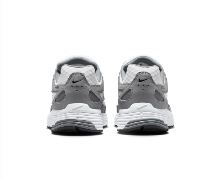 Nike P-6000 Grey and White Sneakers with Black Swooshes