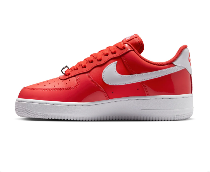 Nike Air Force 1 Red and White Low-Top Sneakers