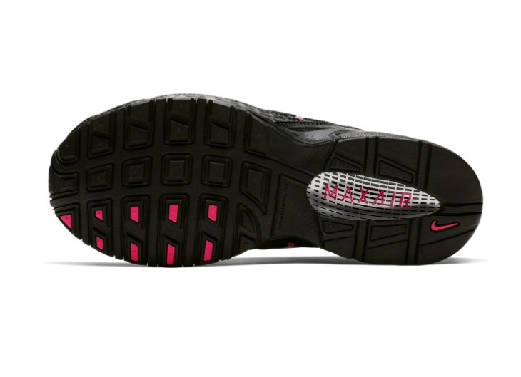 Nike Air Black and Hot Pink Low-Top Sneakers with Silver Swoosh