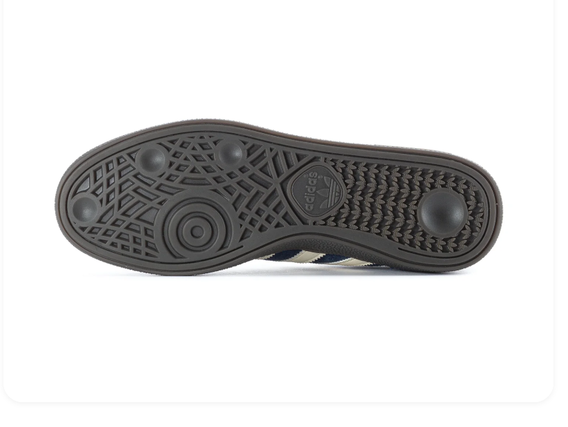 adidas Handball Spezial Navy and Cream Sneakers with Dark Sole
