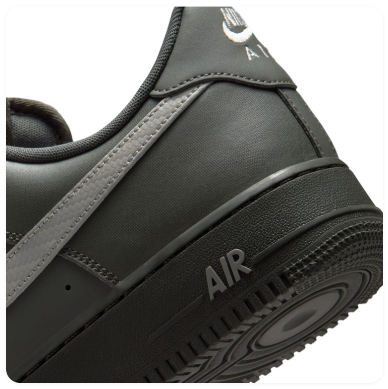 Nike Air Force 1 Dark Olive and Grey Low-Top Sneakers