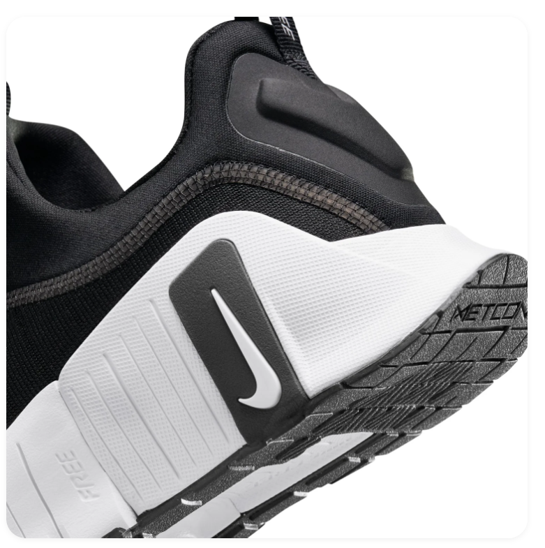 Nike Free Metcon Black and White Low-Top Sneakers