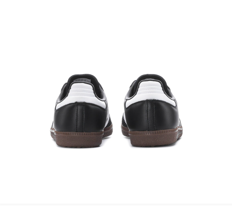 adidas Samba Black and White Sneakers with Gum Sole