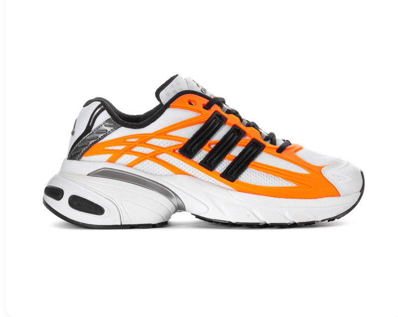adidas Adistar White and Orange Sneakers with Black Stripes