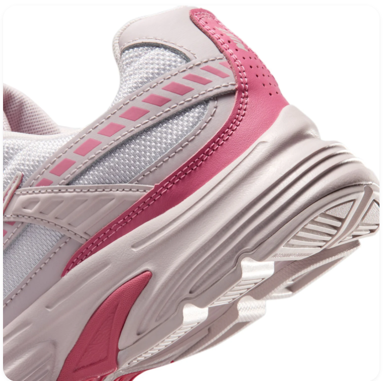 Nike Initiator White and Pale Pink Sneakers with Bright Pink Accents