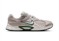 Nike Light Taupe and White Mesh Sneakers with Green Accents