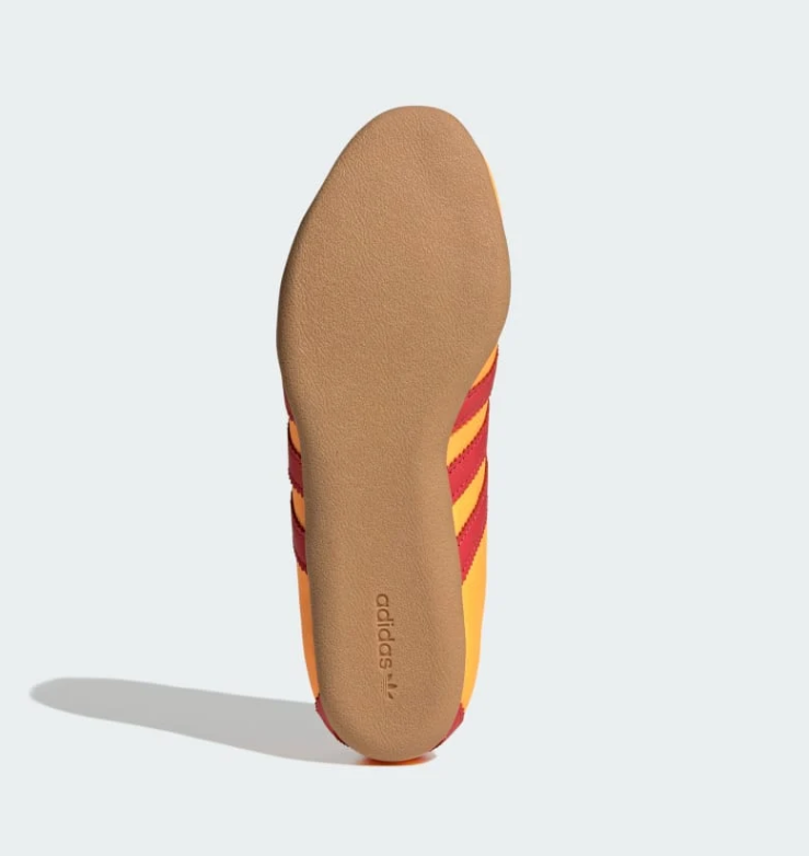 adidas Tokyo Yellow and Red Low-Profile Sneakers with Gum-Colored Sole