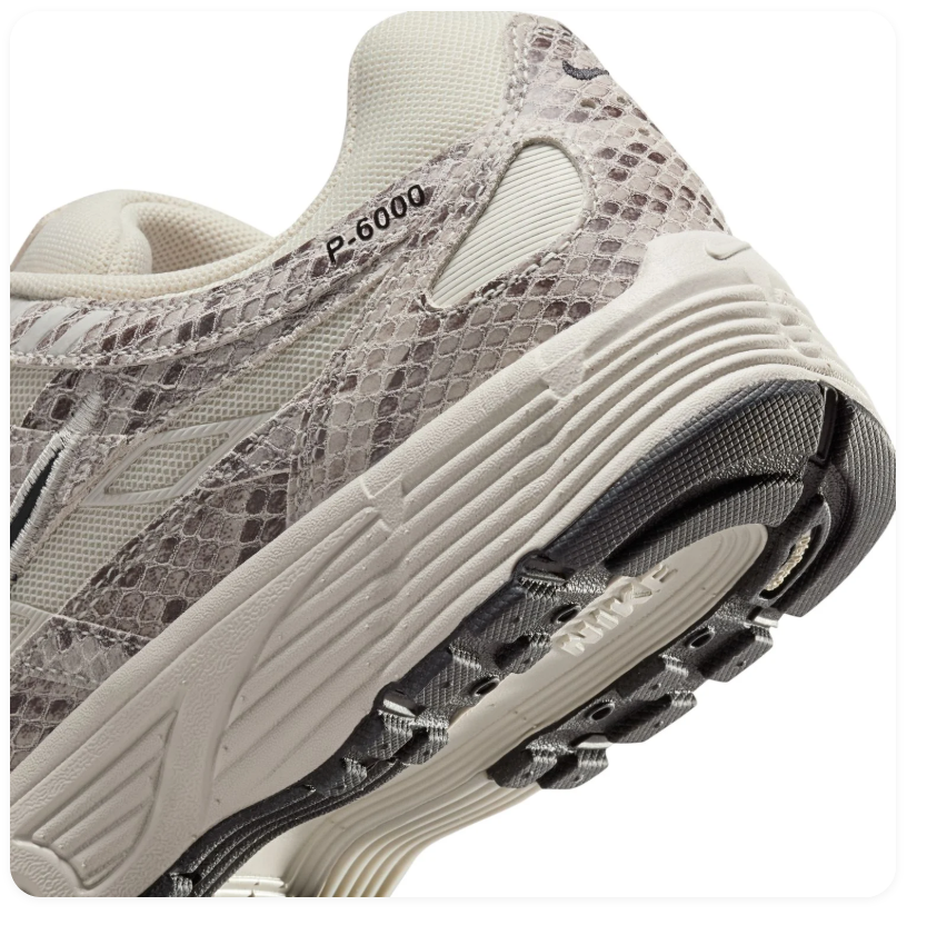 Nike P-6000 Cream and Snakeskin-Print Sneakers