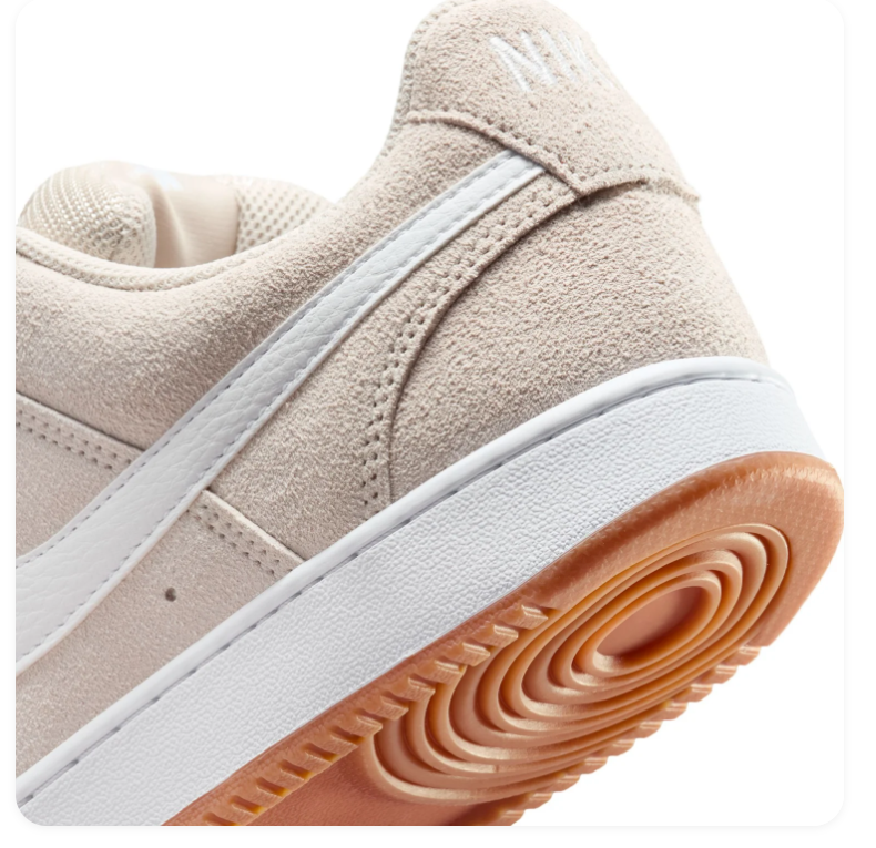 Nike Cream and White Low-Top Sneakers with Gum Sole