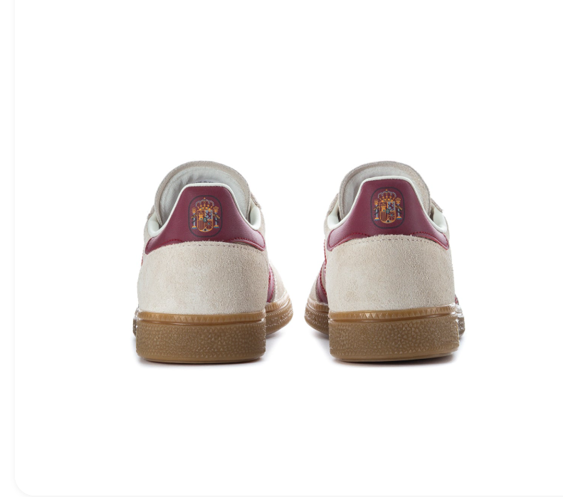 adidas Handball Spezial Cream and Burgundy Sneakers with Gum Sole