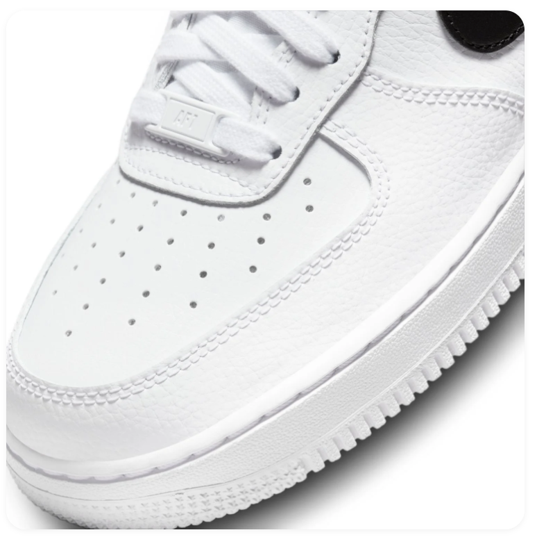 Nike Air Force 1 White and Black Low-Top Sneakers