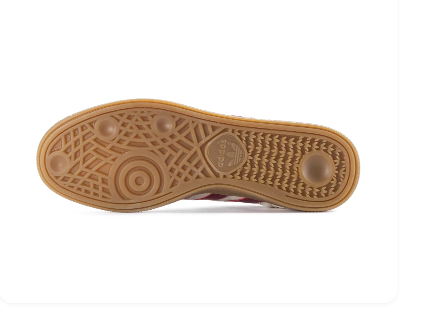adidas Handball Spezial Cream and Burgundy Sneakers with Gum Sole