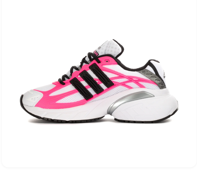 adidas Adistar White and Hot Pink Chunky Sneakers